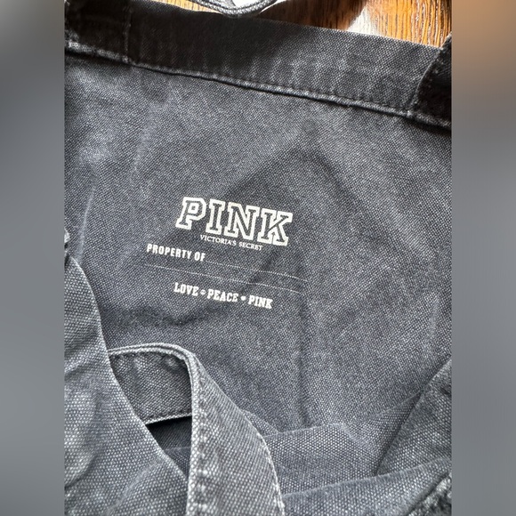 Y2K VICTORIAS SECRET PINK TOTE BAG PINK Bag Shoulder. Made with Love in Black - Picture 6 of 6